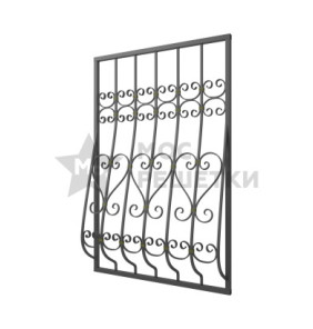 Решетка на окно дутая кованая 6-2